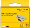 STICK HUB DELOCK USB 5 Gbps USB-C + Typ-A Speicherstick 256GB - Metallgehuse