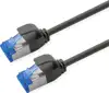 Roline S/FTP (PiMF) Data Center mrežni kabel, Cat.6A (Class EA), slim, LSOH, tangle free, 0.5m, crni